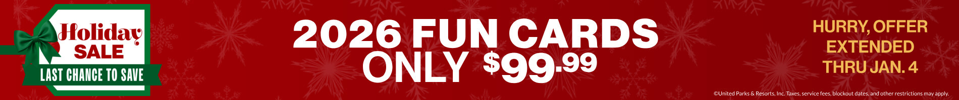 Holiday Sale: 2026 Fun Cards only $99.99
