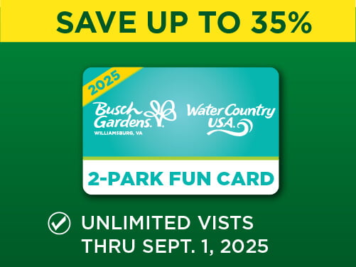 Busch Gardens Williamsburg & Water Country USA 2-Park Fun Card