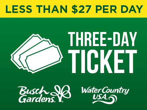 Busch Gardens Williamsburg & Water Country USA Memorial Day Sale