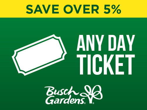 Busch Gardens Williamsburg Any Day Ticket