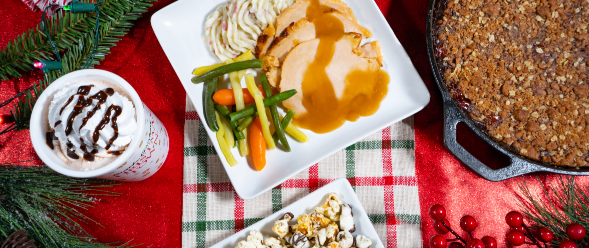 Specialty food & beverage options available at Busch Gardens Williamsburg Christmas Town.