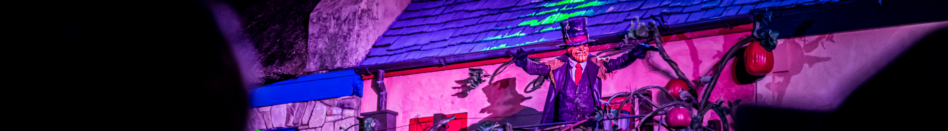 Busch Gardens Williamsburg Howl-O-Scream’s® legendary character, Jack during his popular disco dance celebration.