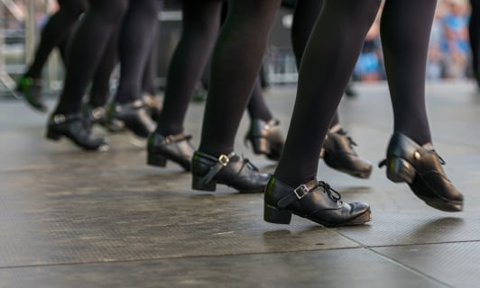 Local Irish Dance Schools performing at Busch Gardens Williamsburg St. Patrick's Day Celebration.