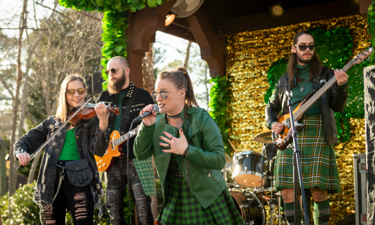 The Rockin' Celts Performing at Busch Gardens Williamsburg St. Patrick's Day Celebration.