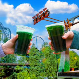 Green Beers for St. Patrick's Day at Busch Gardens Williamsburg.