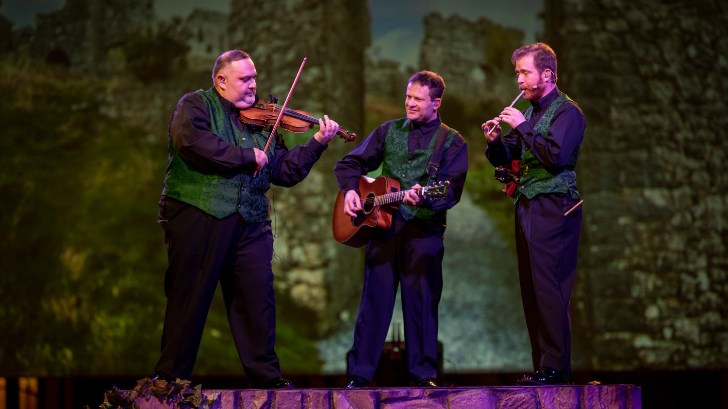 Irish themed band playing the St. Patrick's Day Celebration at Busch Gardens Williamsburg.