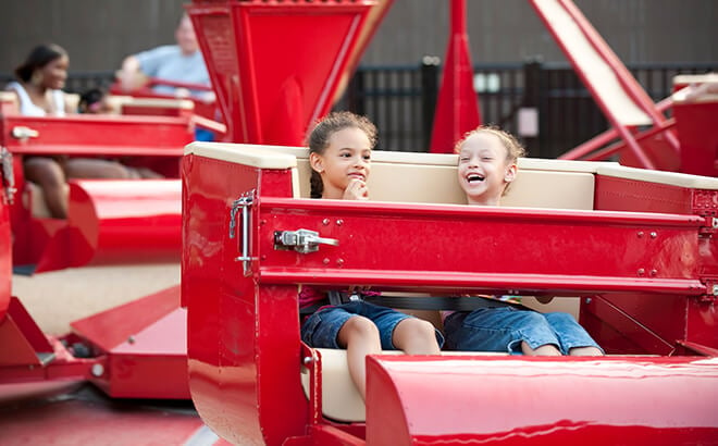 Our scrambler ride is great for parents and kids