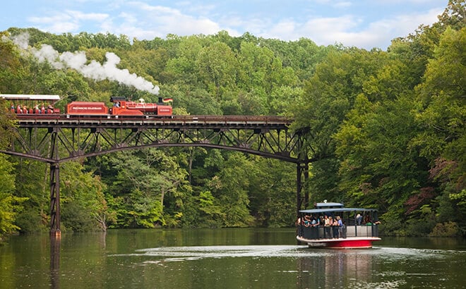 Rhine River Cruise and Busch Gardens Railway train