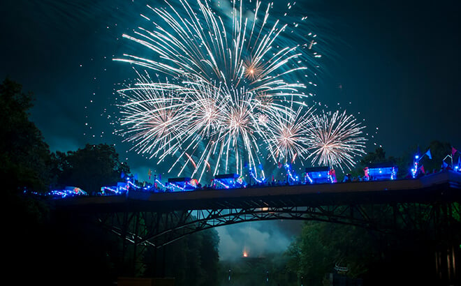 See fireworks over the Rhine River by reserving your spot on the Rhine River Cruise