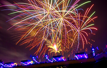 4th of July fireworks at Busch Gardens in Virginia