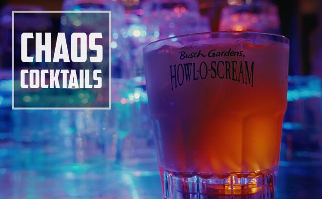 Chaos Cocktails bar at Howl-O-Scream