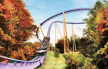 Fall leaves and fun coasters at Busch Gardens Williamsburg