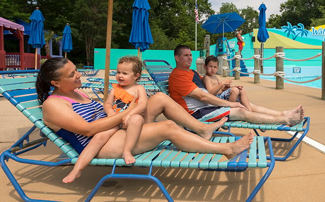 Reserve a lounger in an exclusive area in our water park