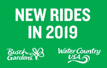 Two new rides are coming to Busch Gardens and Water Country USA. Don't miss Finnegan's Flyer and Cutback Water Coaster - opening spring 2019.