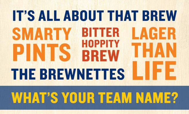 What's your team name? Can you think of a clever pun?