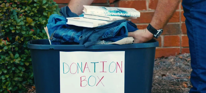 Collect gently used books and clothing to donate