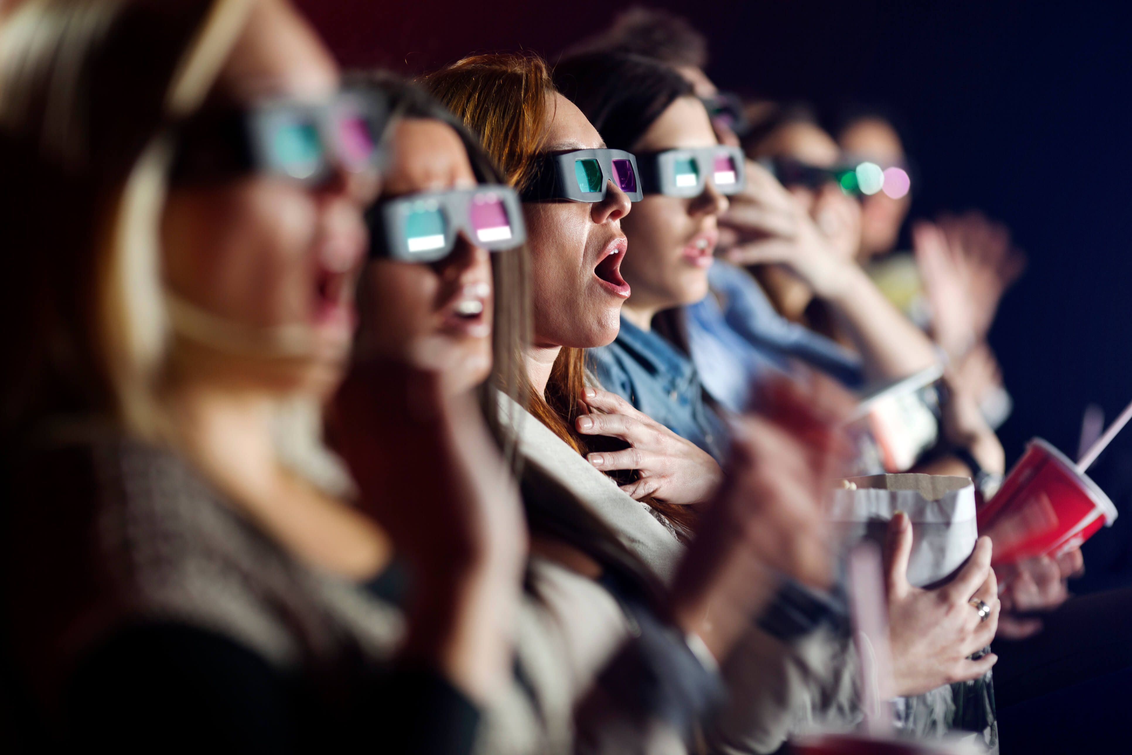 Audience Wearing 3D Glasses