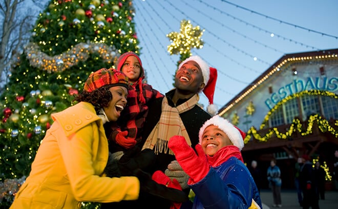 Christmas at Busch Gardens Williamsburg, featuring over 10 million lights