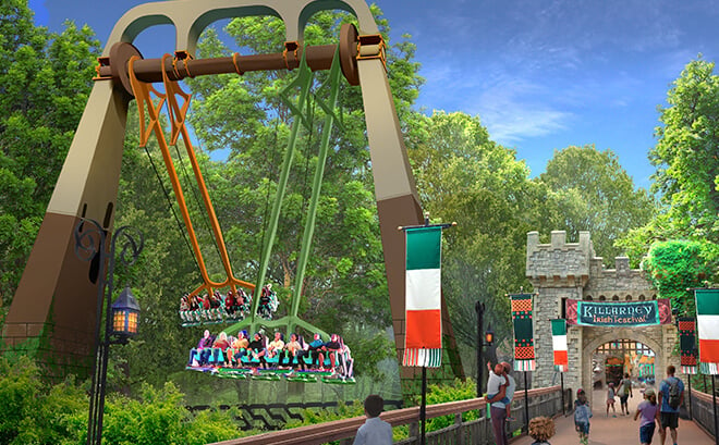 Finnegan's Flyer, all new attraction coming in 2019 to Busch Gardens Williamsburg