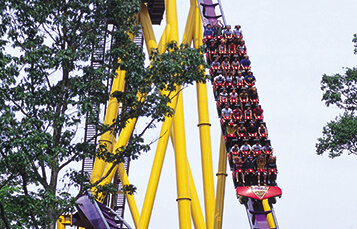 Apollo's Chariot 20th Birthday Celebration - Exclusive Ride Time for Members March 30 & 31 at Busch Gardens Williamsburg - Guests riding Apollo's Chariot roller coaster