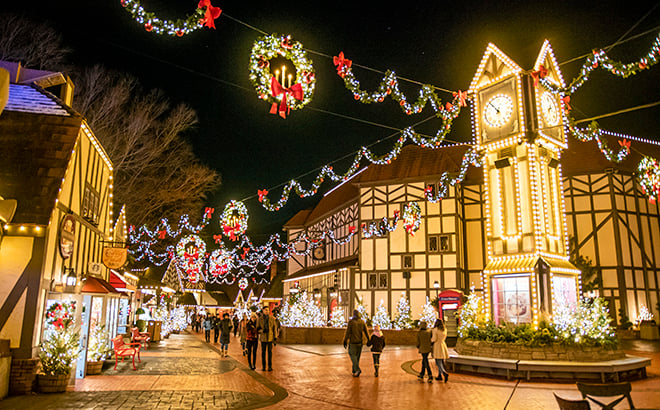 Enjoy 10 million lights in the world's most beautiful theme park!