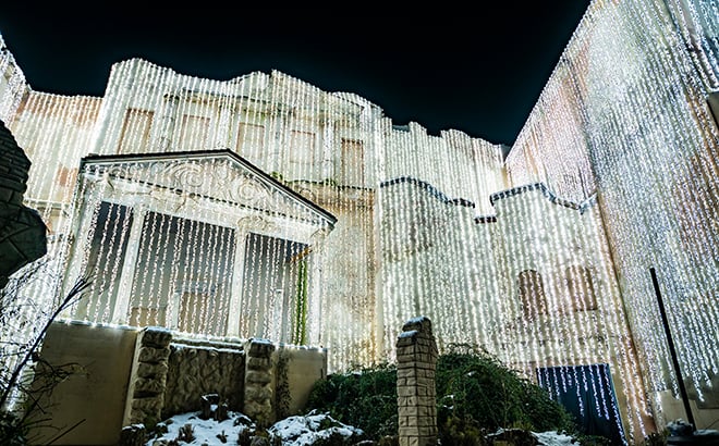 Polar Pathway at Pompeii during Christmas Town at Busch Gardens Williamsburg