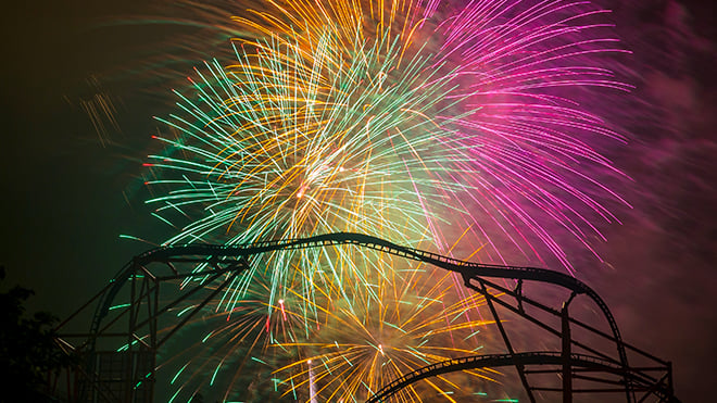 Fireworks at Busch Gardens Williamsburg