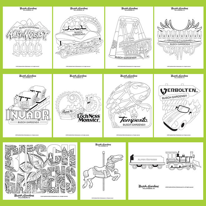 Attraction Coloring Page Preview