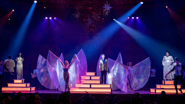 Performers on a stage