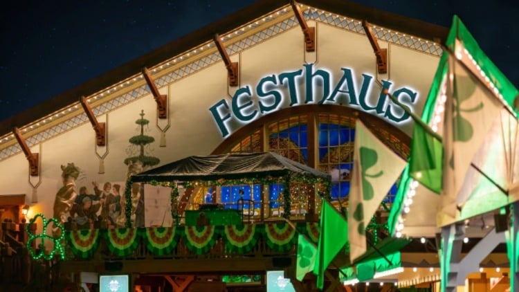 Das Festhaus at Busch Gardens during St. Patrick's Day Celebration