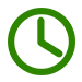 Clock icon - green