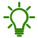 Light bulb icon - green