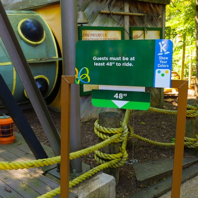 Height Check Stations at Busch Gardens in England