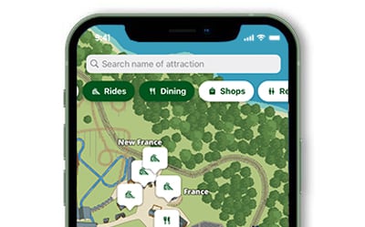 Map Section of the Mobile App