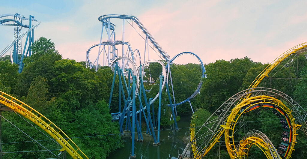 Roller coasters at Busch Gardens Williamsburg
