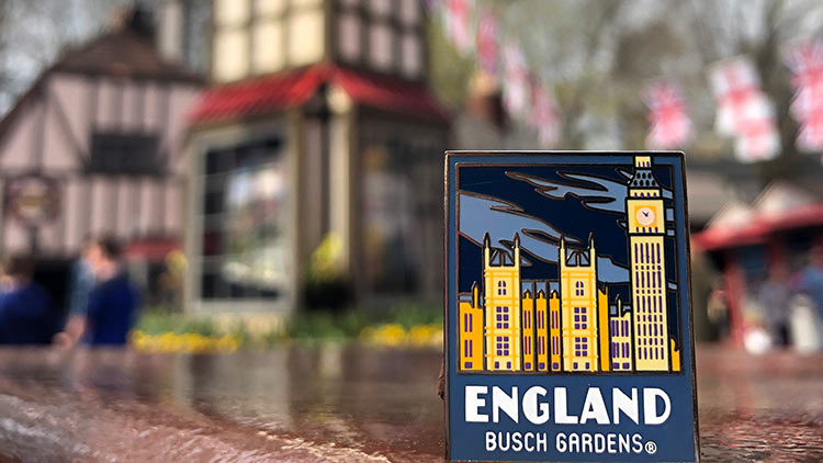 England Pin - Part of the Busch Gardens Pin Trading Program